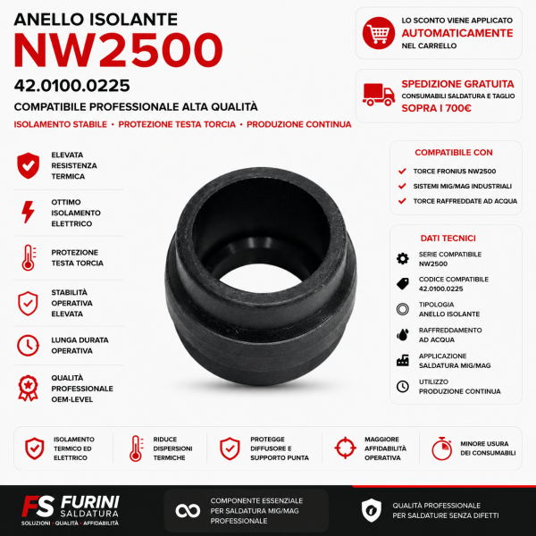 Anello Isolante NL2300-NW2500 per torce Fronius