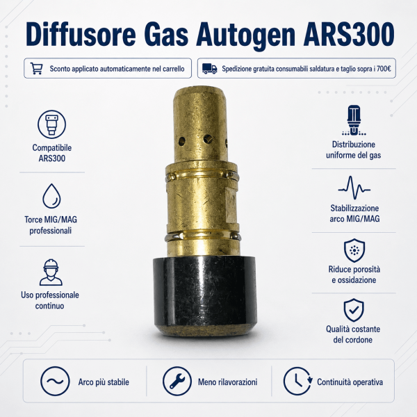 Diffusore Gas AUTOGEN ARS300 per saldatura di precisione