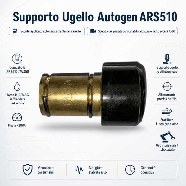 Supporto Ugello AUTOGEN ARS510: prestazioni elevate per saldature