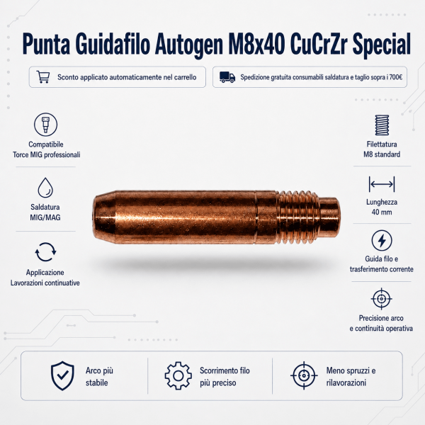 AUTOGEN SPECIAL M8X40: ideale per torce di nuova generazione