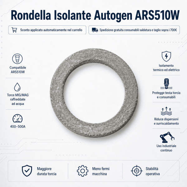 Rondella Isolante Autogen ARS510W per saldatura