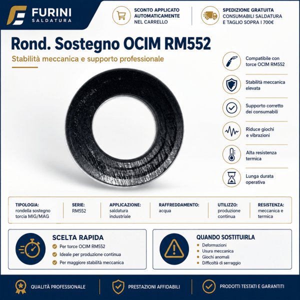 rondella sostegno compatibile OCIM RM552 è un componente tecnico professionale