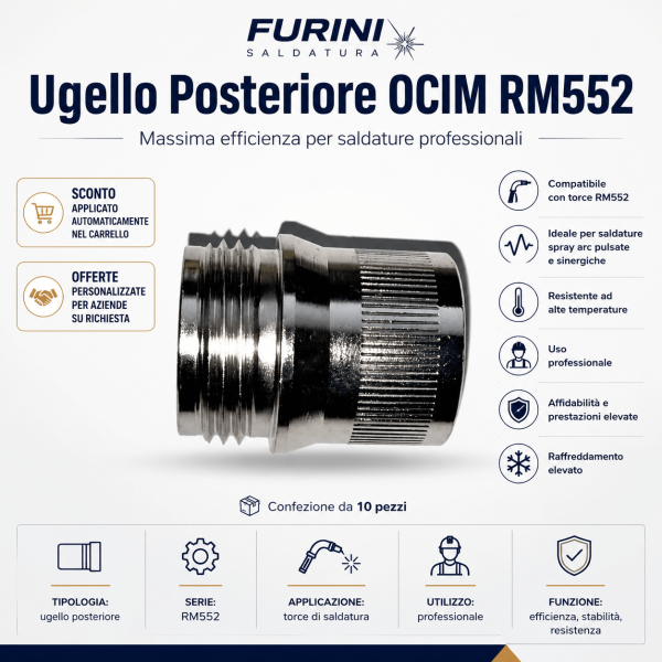 Ugello Posteriore OCIM RM552: prestazioni elevate per saldature