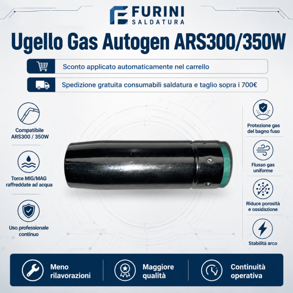 ARS300 Ugello Gas: affidabilità per saldature professionali