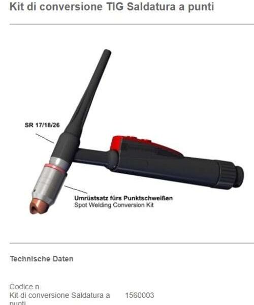 Kit conversione TIG Saldatura-punti