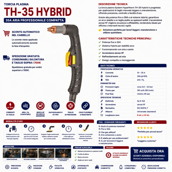 35A aria professionale compatta System Hypertherm
