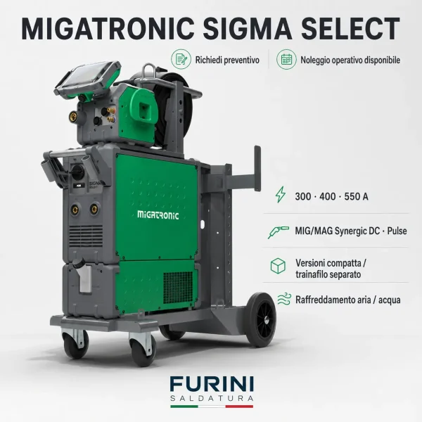 Migatronic Sigma Select 300 400 550 saldatrici MIG MAG Synergic DC e Pulse