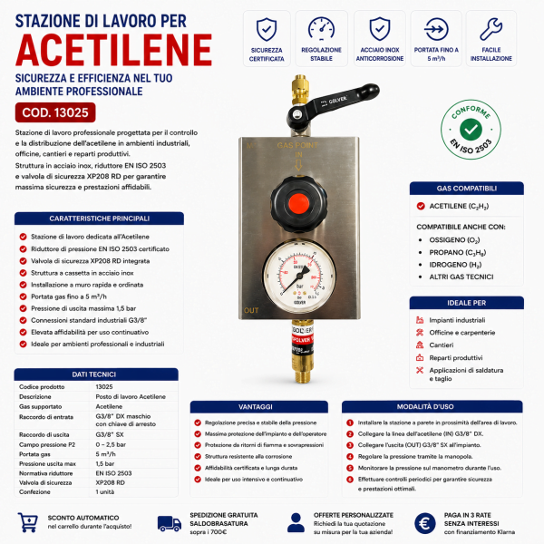Stazione di Lavoro per Acetilene