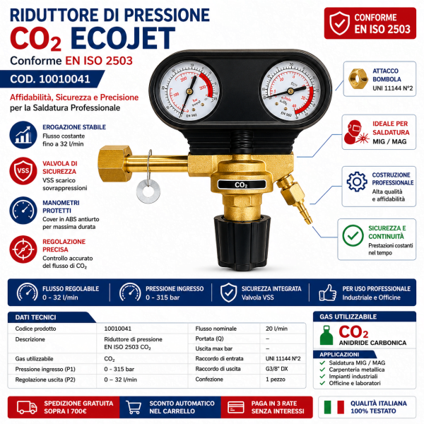 Riduttore di Pressione CO2 ECOJET