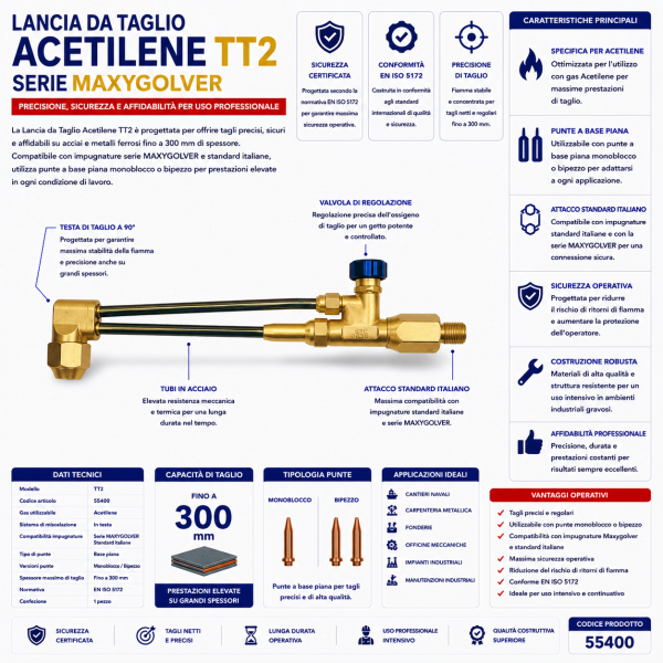 Lancia da Taglio Acetilene TT2-MAXY