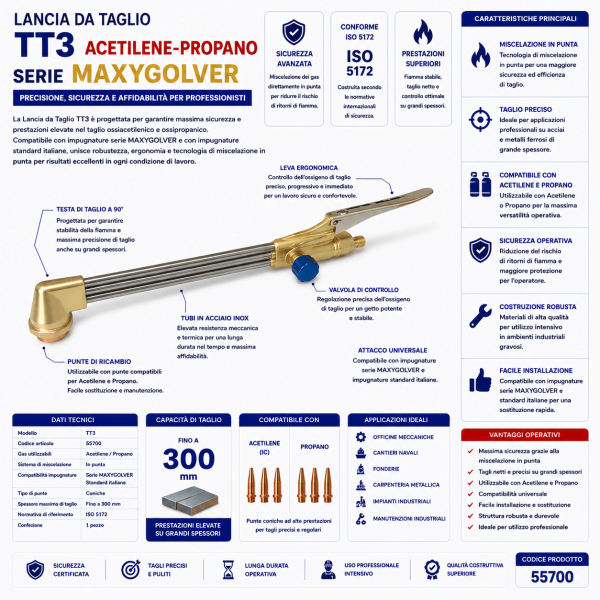 Lancia da Taglio TT3 MAXY Cod. 55700
