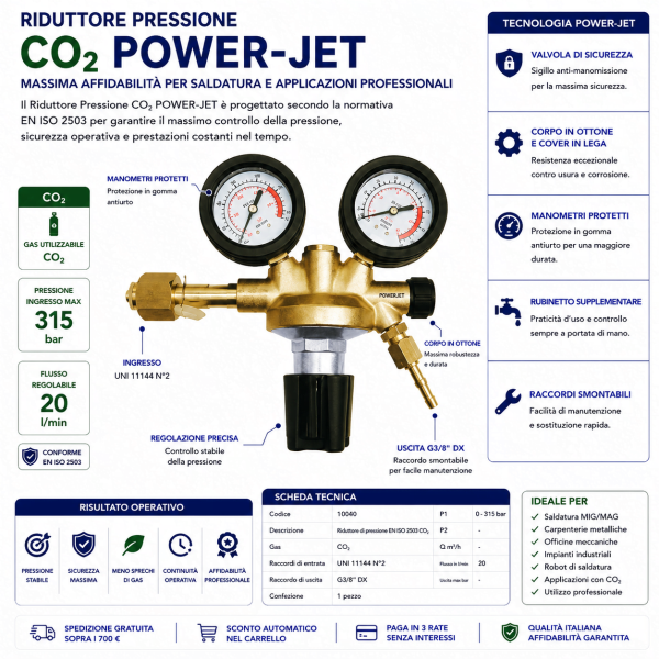 Riduttore Pressione CO₂ POWER-JET