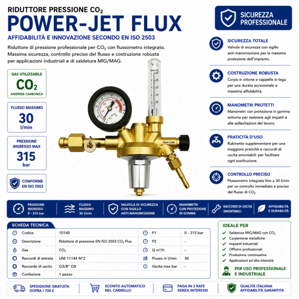 Riduttore Pressione CO₂ POWER-JET FLUX