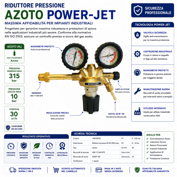 Riduttore Pressione Azoto POWER-JET
