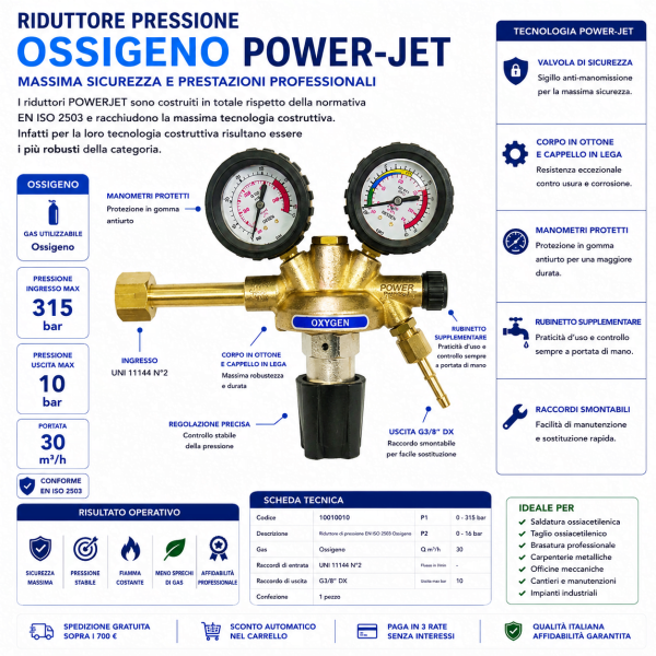 Riduttore POWER JET OSSIGENO