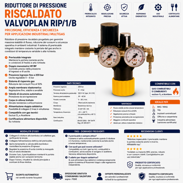 Riduttore Pressione Riscaldato VALVOPLAN