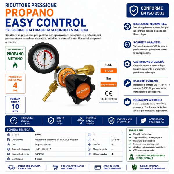 Riduttore Pressione Propano EASY CONTROL