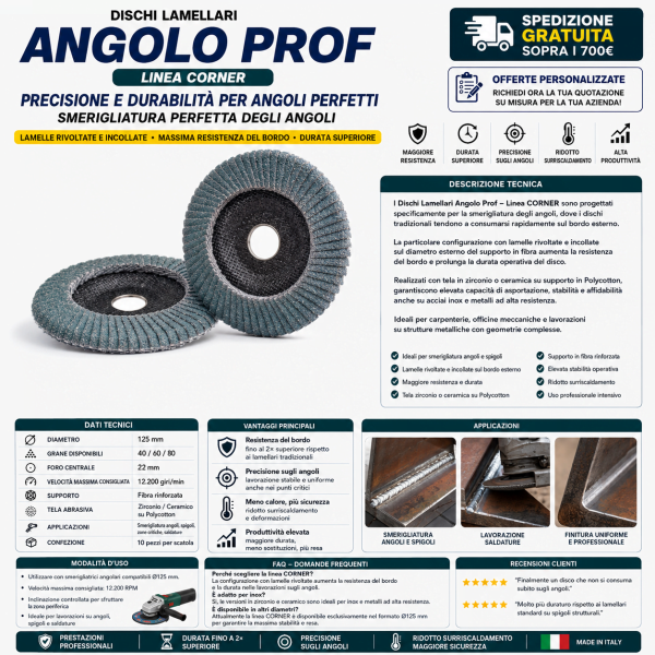 Precisione e Durabilità per Angoli Perfetti smerigliatura Perfetta degli Angoli