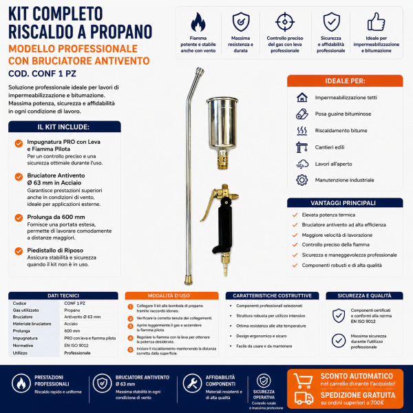 Kit Completo per Riscaldo a Propano