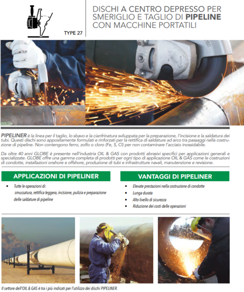 DISCHI GLOBE LINEA PIPELINER