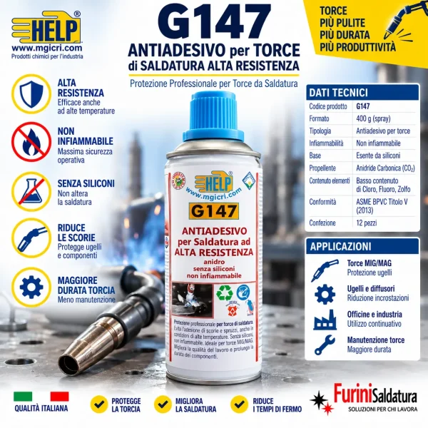 Antiadesivo alta resistenza MG ICRI G147 spray 400 g per torce di saldatura