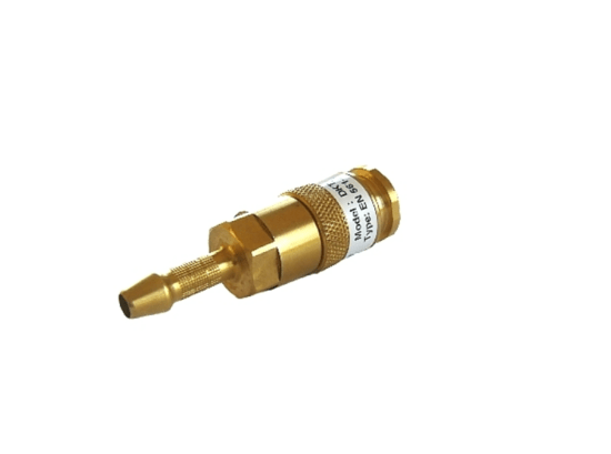 Connettore Rapido Portagomma 5 mm per Gas Neutri conforme a EN 561 e ISO 7290, ideale per Argon e CO2
