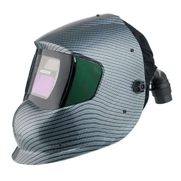 Casco per saldatura Multiview WH50: grafica in carbonio e visione laterale