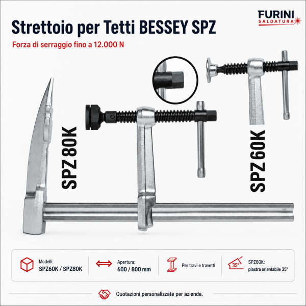 Strettoio per tetti BESSEY SPZ forza 12000 N