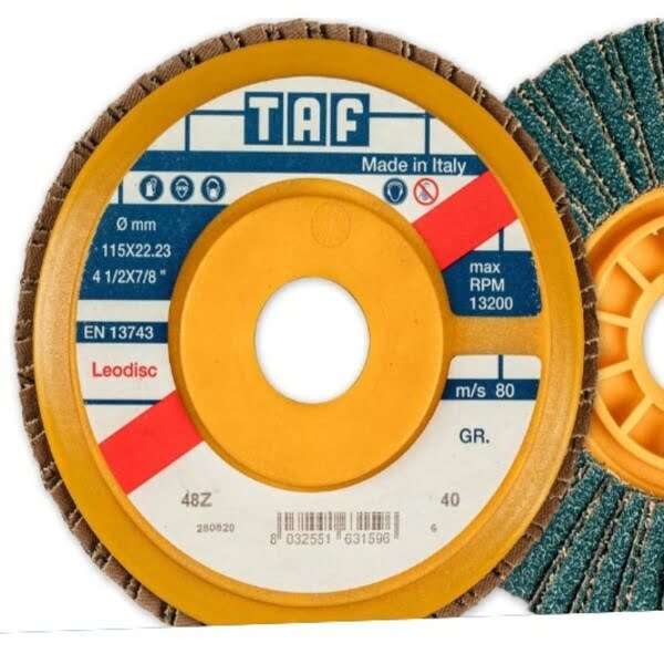 Dischi Lamellari TAF LEODISC in Zirconio per Taglio Efficace su Acciaio