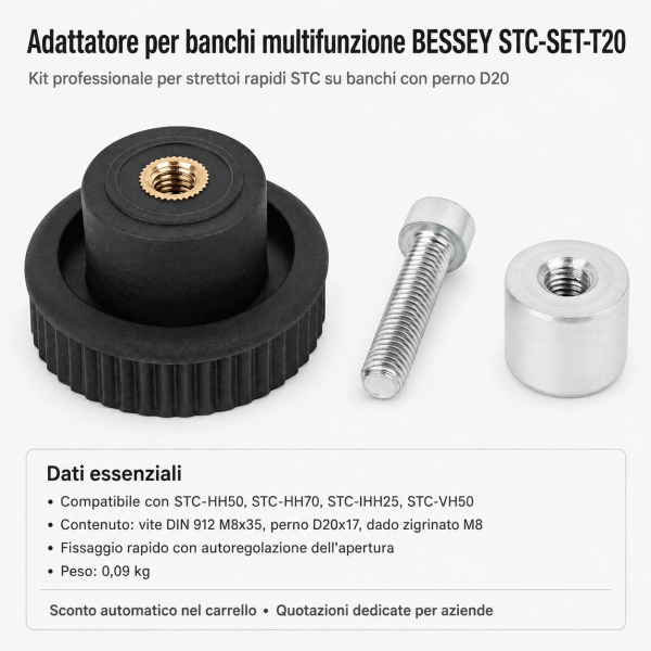Adattatore BESSEY STC-SET-T20 per banco multifunzione