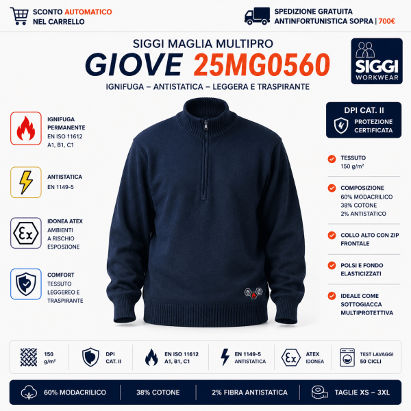 Maglia Multipro Siggi Giove ignifuga antistatica