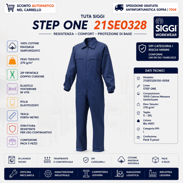 Tuta Siggi STEP ONE 21SE0328 cotone massaua