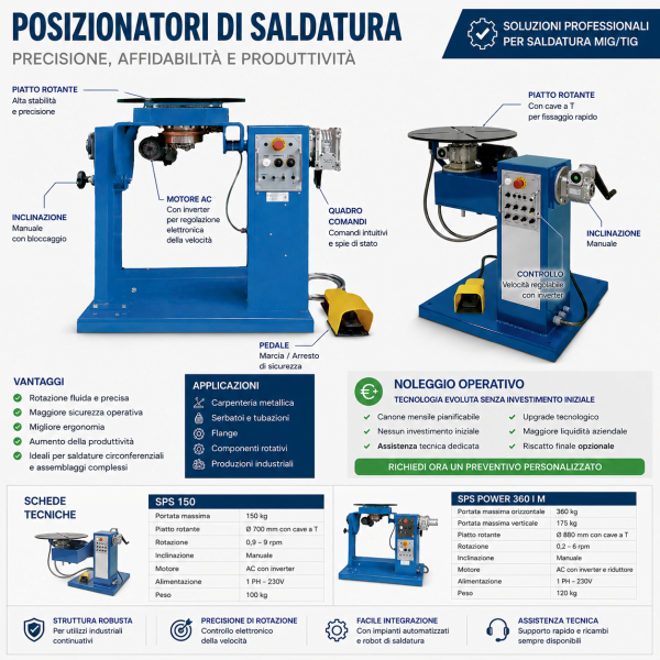 Posizionatori Saldatura SPS e SPS POWER