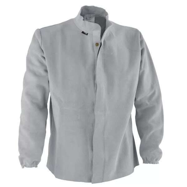 Giacca da saldatura in pelle crosta naturale con chiusura in velcro