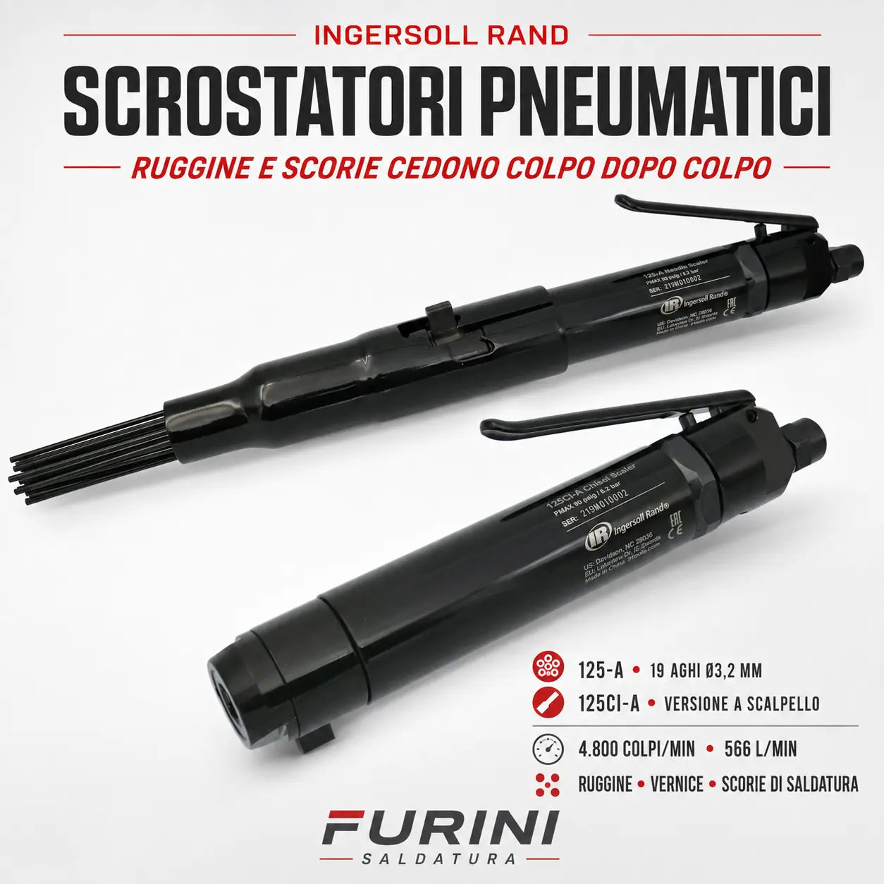 Scrostatore a scalpello Ingersoll Rand 125CI-A