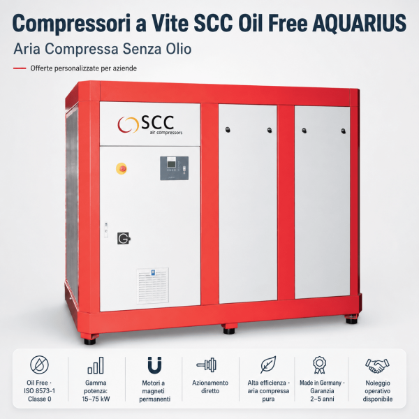 compressore a vite SCC oil free AQUARIUS